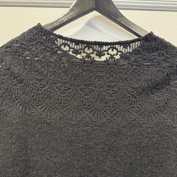 Sezane black lace knit sweater - Picture 7 of 9